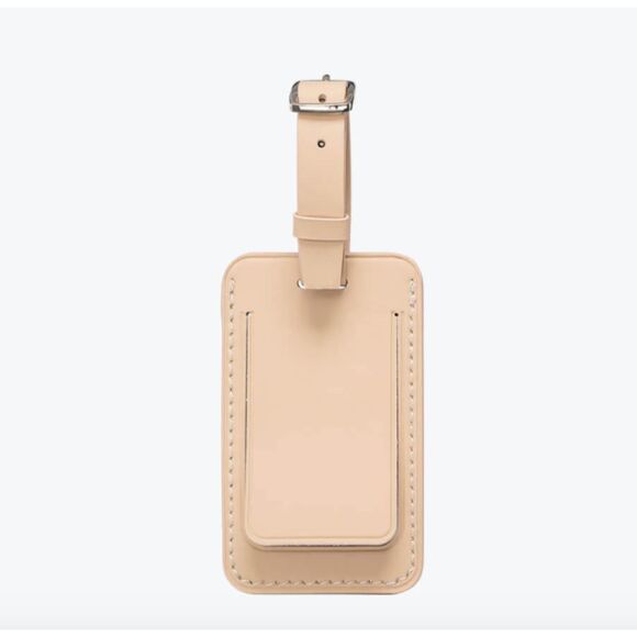 Level 8 NWT Light Brown Faux Leather Luggage Tag - Picture 1 of 7